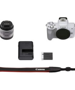 Máy ảnh Canon EOS M50 Mark II kèm lens 15-45mm (Màu Trắng)